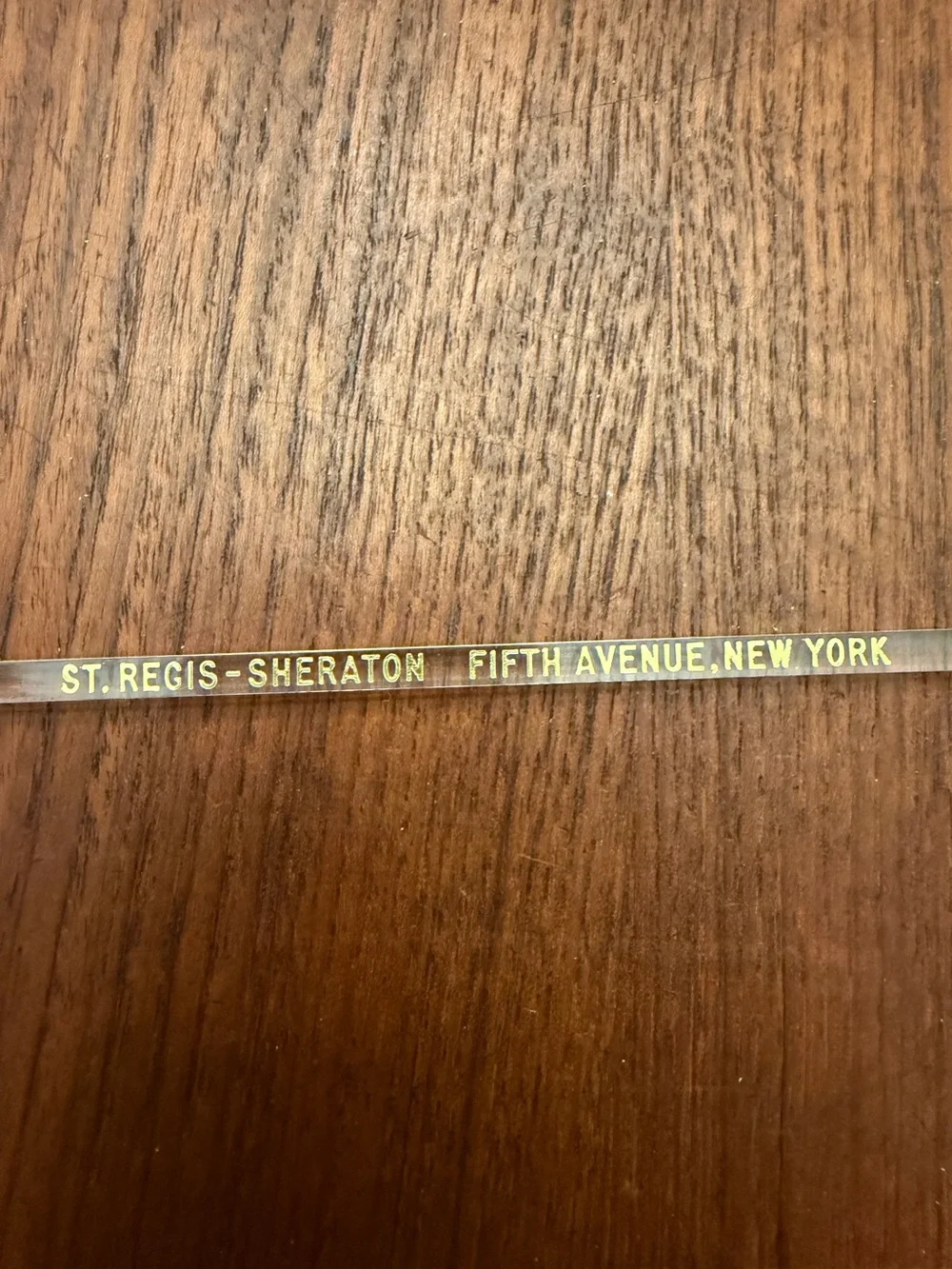 Vintage St Regis Sheraton New York City Fifth Ave Swizzle Stick Cocktail Stir